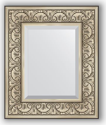 Zrcadlo - stříbrný barokní ornament BY 3372 50x60 cm