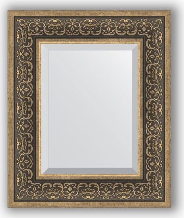 Zrcadlo v rámu, stříbrný monogram