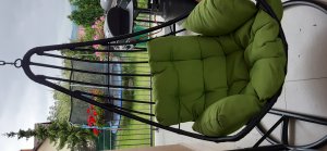 Obrázek od zákazníka pro Závěsné relaxační křeslo ELZA - zelený sedák