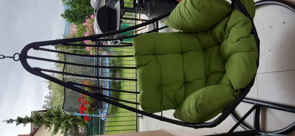 Závěsné relaxační křeslo ELZA - zelený sedák