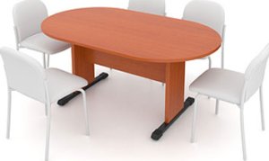 Jednací stůl - oválný 170 cm, javor