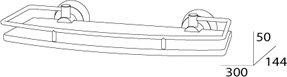 Polička s ohrádkou 30 cm Vizovice