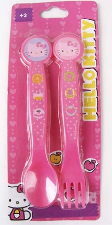 2d příbor dětský plast, Hello Kitty