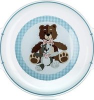 BANQUET  Dětský plastový mělký talíř   234x183x24 mm, motiv: Bear