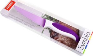 BANQUET Nerezový nůž na steak s nepřilnavým povrchem 20,5cm Symbio, fialový