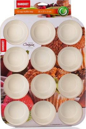 BANQUET Pečící forma na muffins keramická 12KS 35x27x3 cm Gourmet Ceramia