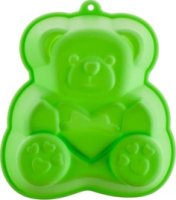BANQUET Silikonová forma medvídek 14,2x12,3x3,5 cm CULINARIA green