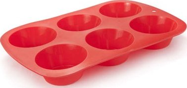 BANQUET Silikonová forma na muffiny 6d 27,5*18 cm, RED Culinaria