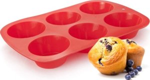 BANQUET Silikonová forma na muffiny 6d 27,5*18 cm, RED Culinaria