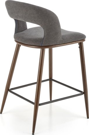 Barová židle H114 šedá/ořech