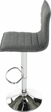 Barová židle, šedá / chrom, PINAR