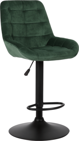 Barová židle CHIRO, tmavozelená Velvet látka