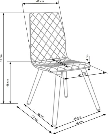 Béžová jídelní židle K282