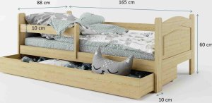 Bílá dětská postel Dominik