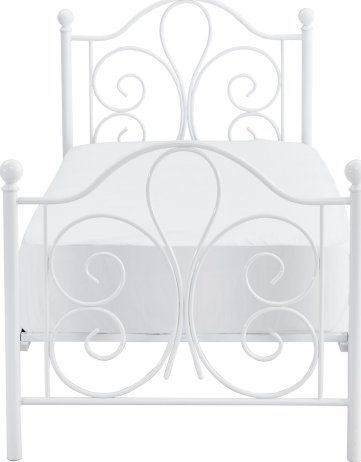 Bílá kovová postel PANAMA 90