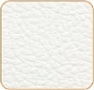 Bílý kožený taburet DANILO, M9002