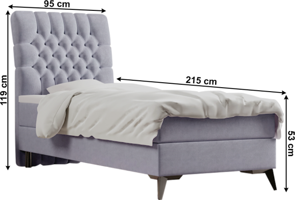 Boxspringová postel Typart 90x200 cm levá