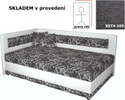 Čalouněná postel Andra 1, pravý roh, 90x200 cm