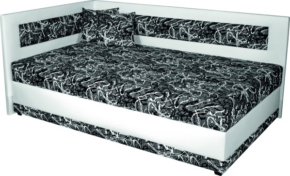 Čalouněná postel Andra 1, pravý roh, 90x200 cm