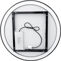 Černé LED zrcadlo ZPC 31000RVX-90 průměr 60cm
