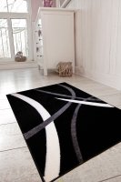 Černý koberec Rumba 1122, 80x150 cm