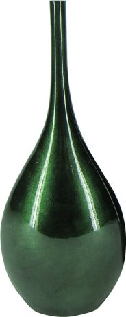 Dekorační váza (8x16x36,5cm), tmavě zelená
