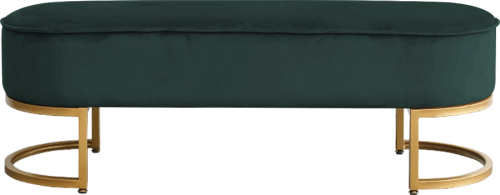 Tmavě zelená lavice Mirila, velvet látka
