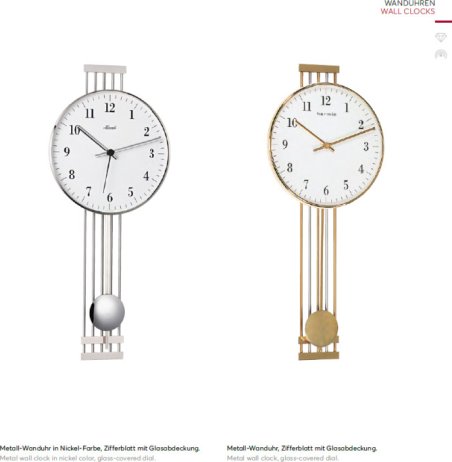 Designové kyvadlové hodiny 70722-002200 Hermle 57cm