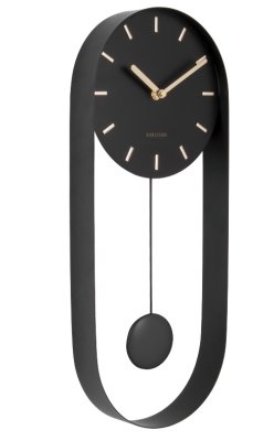Designové kyvadlové nástěnné hodiny 5822BK Karlsson 50cm