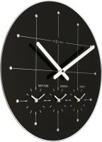 Designové nástěnné hodiny 214zw Nextime Big City black 43cm