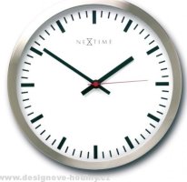 Designové nástěnné hodiny 2520 Nextime Stripe white 26cm