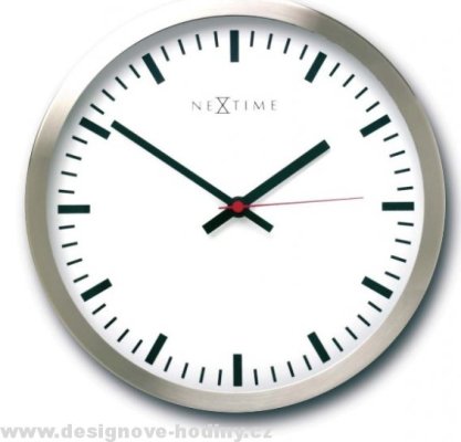 Designové nástěnné hodiny 2520 Nextime Stripe white 26cm