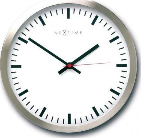 Designové nástěnné hodiny 2522 Nextime Stripe white 34cm