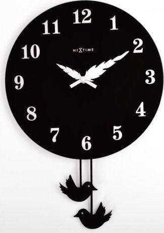 Designové nástěnné kyvadlové hodiny 3017 Nextime Wingbird 43cm