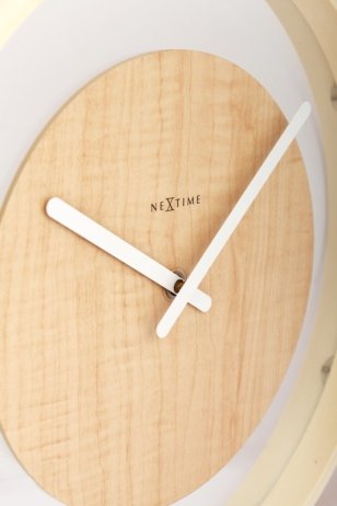 Designové nástěnné hodiny 3046 Nextime Wood Loop 30cm