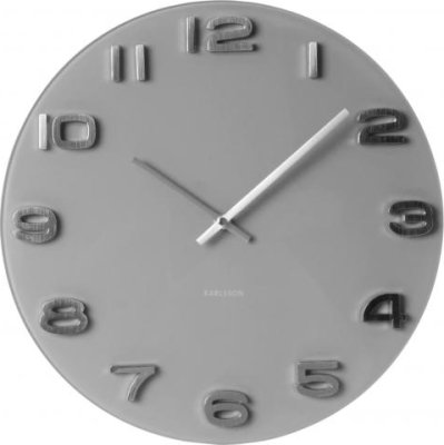 Designové nástěnné hodiny 5489GY Karlsson 35cm