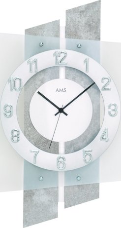 Designové nástěnné hodiny 5532 AMS řízené rádiovým signálem 46cm