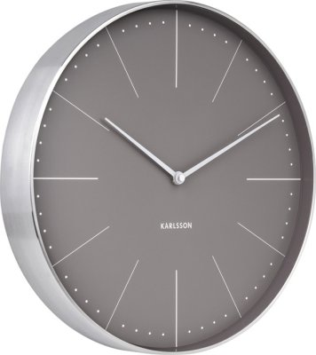 Designové nástěnné hodiny 5681GY Karlsson 38cm