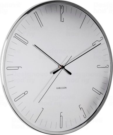 Designové nástěnné hodiny 5755 Karlsson 40cm (nerez)