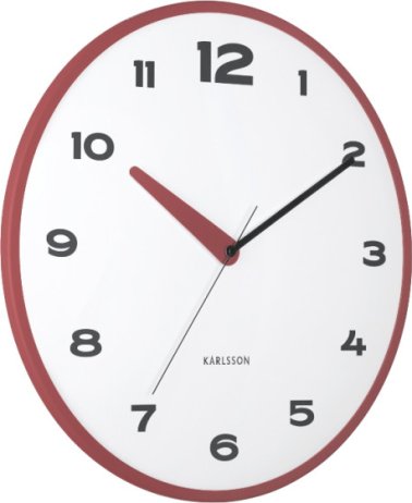 Designové nástěnné hodiny 6028RD Karlsson 40cm