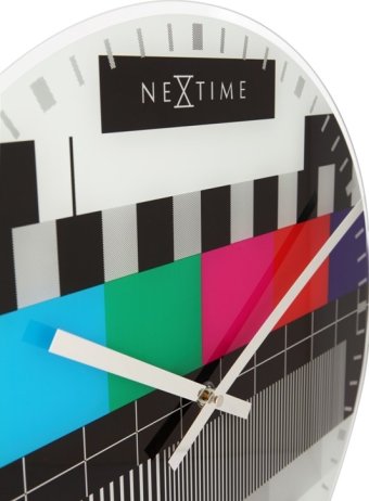 Designové nástěnné hodiny 8607en Nextime Testpage 43cm