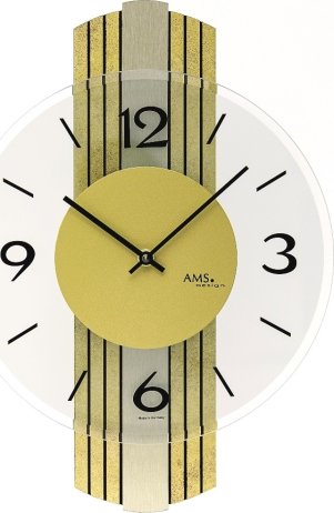 Designové nástěnné hodiny 9673 AMS 38cm