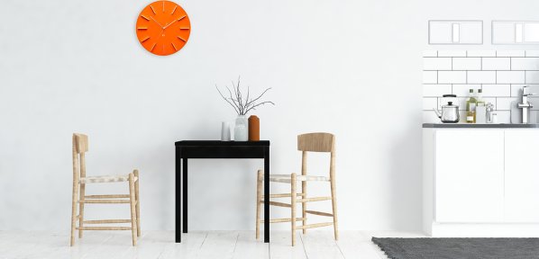 Dětské designové nástěnné hodiny Future Time FT2010OR Round orange 40cm