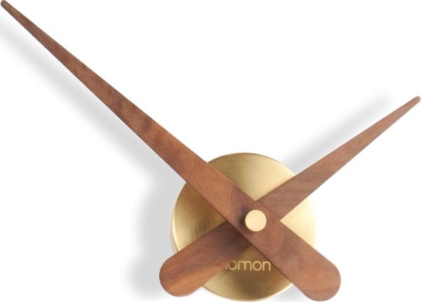 Designové nástěnné hodiny Nomon Axioma Gold Walnut small 37cm