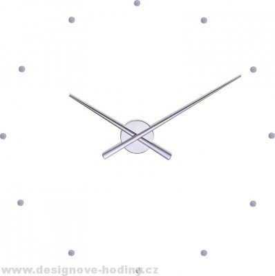 Designové nástěnné hodiny NOMON OJ stříbrné 80cm
