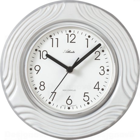 Designové nástěnné keramické hodiny AT6021 řízené signálem DCF