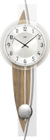 Designové nástěnné kyvadlové hodiny 7452 AMS 67cm
