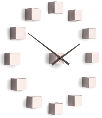 Designové nástěnné nalepovací hodiny Future Time FT3000PI Cubic pink