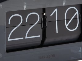 Designové nástěnné/stolní překlápěcí hodiny 5976BK Karlsson 21cm