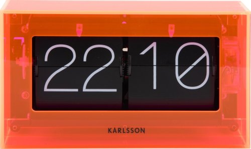 Designové nástěnné/stolní překlápěcí hodiny 5976OR Karlsson 21cm